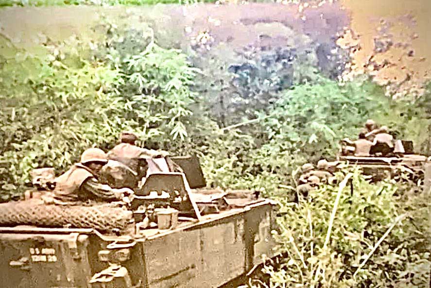 John Jones was a machine gunner on an armored personnel carrier in 1968 during the Tet Offensive.